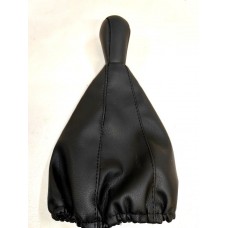 Ручка КПП универс.черная с черным чехлом, экокожа