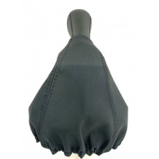 Ручка КПП универс.черная перфорированная с черным чехлом, кожа