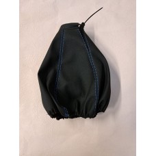 Чехол (Россия) кожа черный синяя строчка хомут