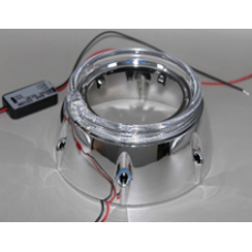 Z019 Маска для линзы GTI PATTERNING  WITH HALOS 3,0" (серебристая)  9-36V