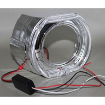 Z022 Маска для линзы BMW with white led 3,0" (серебристая)