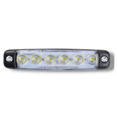 Фонари габаритные светодиодные 6LED 24V (компл - 2 шт) H136 White (БЕЛЫЙ)