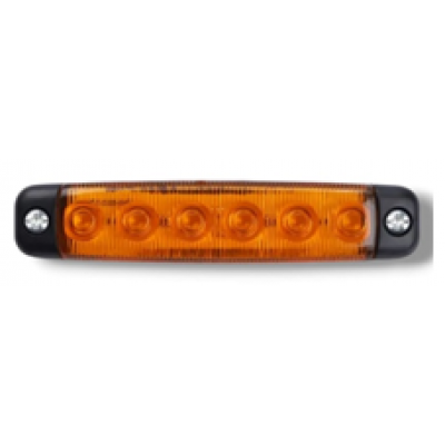 Фонари габаритные светодиодные 6LED  24V (компл - 2 шт) H137 Yellow (ЖЁЛТЫЙ)