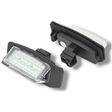 Светодиодные фонари подсветки номерного знака для Mitsubishi, Peugeot, Citroen  3W 12V (компл-2шт)OEM: 8341A132, 1141283