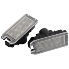 Светодиодные фонари подсветки номерного знака для JEEP, DODJE, FIAT, MASERATI  3W 12V (компл-2шт)OEM: 68228930AA, 68228931AA, 68146206AA, 68212031AA, 68225282AA, 68228927AA, 68228557AA