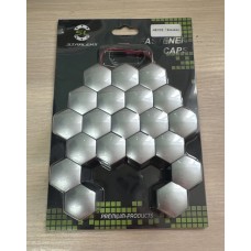 Декоративные колпачки на болты под 22 ключ,цвет хром (компл.20шт) HEX22(Smoke)