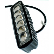 Фара светодиодная дополнительная в алюминиевом корпусе JR-YZ-18W LENS White SPOT K004