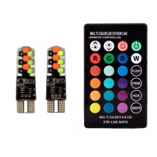 Светодиод T10 NEW MULTICOLOR с пультом V0129
