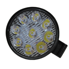 Фара светодиодная дополнительная в алюминиевом корпусе 27W-3030-9SMD круг R102