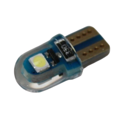 Светодиод T10 NEW 2COB silicone nonpolar 12V белые V0284