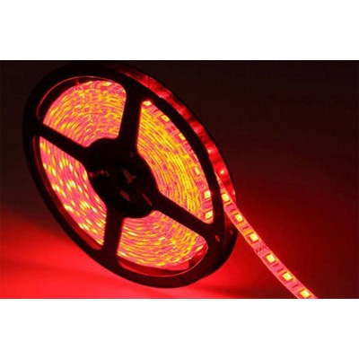 Лента 5M PCB-5050-300SMD Белая плата DC24V КРАСНАЯ (бухта)