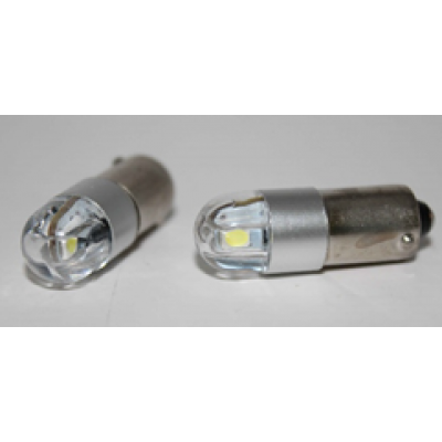 Светодиод BA9S-3030-2SMD 12V белый V0515