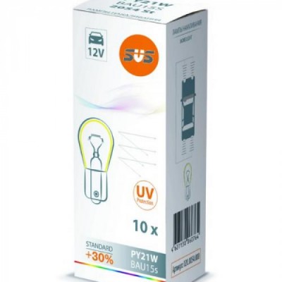 SVS. Лампа накаливания 0200054000 12V PY21W BAU15s AMBER