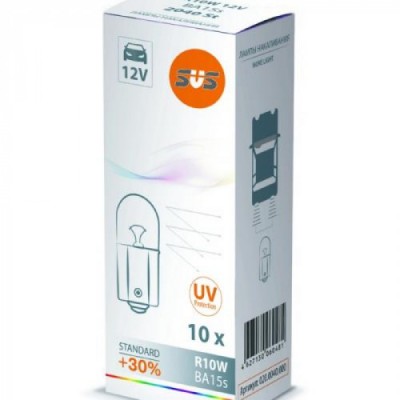 SVS. Лампа накаливания 0200040000 12V R10W 10W BA15s