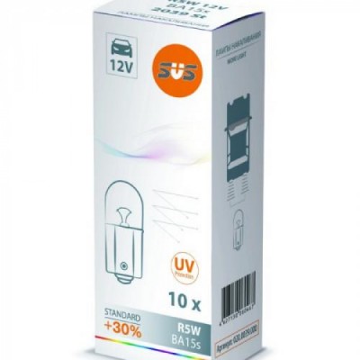 SVS. Лампа накаливания 0200039000 12V R5W 5W BA15s
