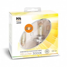 SVS. Комплект галогенных ламп серия Yellow 3000K 12V H4 60/55W+W5W yellow, комплект 2шт. Ver.2.0 0200095000 