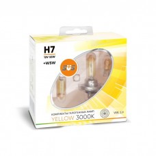 SVS. Комплект галогенных ламп серия Yellow 3000K 12V H7 55W+W5W yellow, комплект 2шт. Ver.2.0 0200096000 