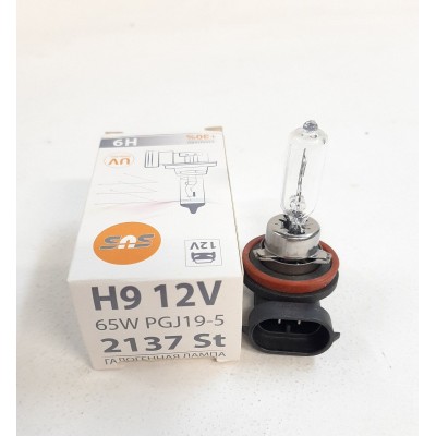 Автолампа галогенная SVS H9 12V 65W PGJ19-5 Standard +30%
