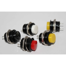 Кнопка БОШ D20mm без фиксации, на замы-кание, Ø посадочн. отверстия 15mm BLACK (чёрный) Q094